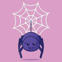 süß Spinne Karikatur Vektor Illustration Halloween Urlaub Konzept Symbol isoliert