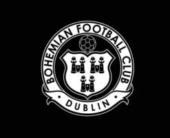 Bohemien fc Verein Logo Symbol Weiß Irland Liga Fußball abstrakt Design Vektor Illustration mit schwarz Hintergrund