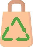 Symbol für die Recycling-Linie der Tasche vektor