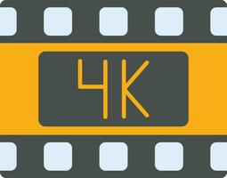 4k filma vektor ikon