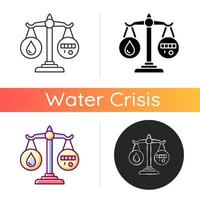 Symbol für rationalen Wasserverbrauch vektor