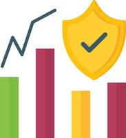 säkra statistik vektor ikon