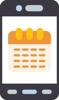mobil kalender vektor ikon