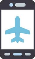 mobil flygplan läge vektor ikon