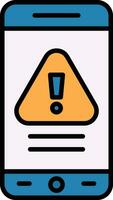 Handy, Mobiltelefon Warnung Vektor Symbol