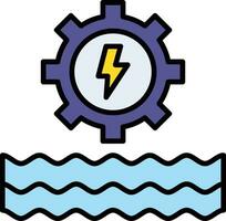 Vektorsymbol für Wasserkraft vektor