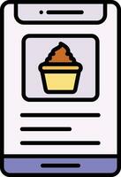 mobil bageri vektor ikon