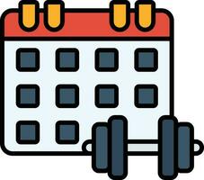 Fitnessstudio Kalender Vektor Symbol