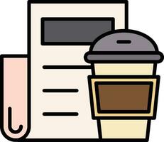 kaffe tidning vektor ikon