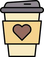 Herz Kaffee Vektor Symbol