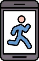 Jogging-Vektor-Symbol vektor