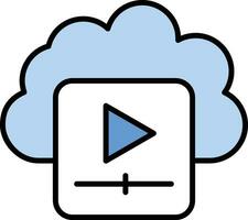 Wolke Videos Vektor Symbol