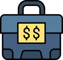 pengar resväska vektor ikon