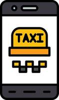 Handy, Mobiltelefon Taxi Vektor Symbol