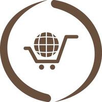globales Shopping-Vektorsymbol vektor