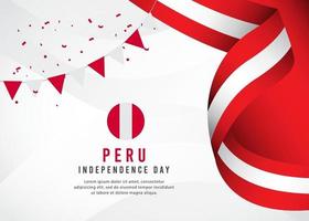 Peru Flagge Banner Vorlage