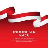 Indonesiens flagga banners mall vektor