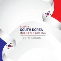 Sydkorea flagg banner mall vektor