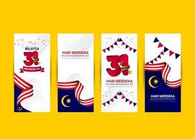 Malaysia Ribbon Flag Banner Vorlage. vektor