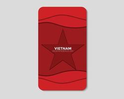 Vietnam Unabhängigkeitstag Papierwelle Telefon vektor