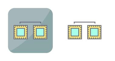 unik processorer ansluten vektor ikon