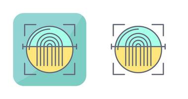 Vektorsymbol für Fingerabdruckscanner vektor