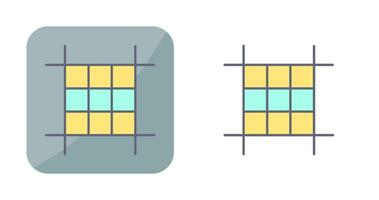 fyrkant layout vektor ikon