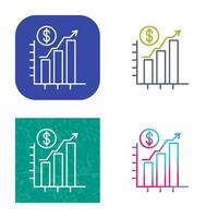Diagramm nach oben Vektor-Symbol vektor