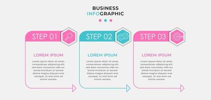 infographic designmall med ikoner och 3 alternativ eller steg vektor