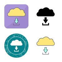 Einzigartiger Download vom Cloud-Vektorsymbol vektor