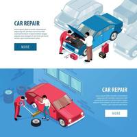 Autoreparatur horizontale Banner-Vektor-Illustration vektor