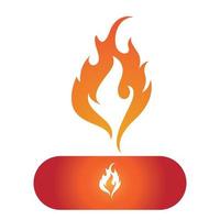 brand flamma logotyp vektorillustration vektor