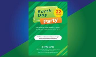 Happy Earth Day, Flyer-Design, Broschüre, Poster-Vorlage. vektor