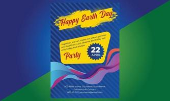 Happy Earth Day, Flyer-Design, Broschüre, Poster-Vorlage. vektor