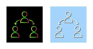 Einzigartiges Vektorsymbol für verbundene Benutzer vektor