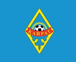 kairat almaty klubb logotyp symbol kazakhstan liga fotboll abstrakt design vektor illustration med blå bakgrund