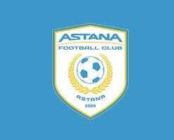 fc Astana Symbol Verein Logo Kasachstan Liga Fußball abstrakt Design Vektor Illustration mit Blau Hintergrund