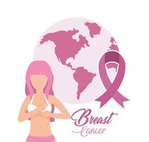 Brustkrebserkrankungen und onkologische Behandlung vektor