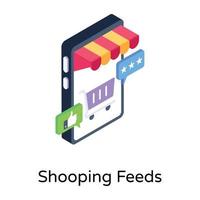 Online-Shopping-Feeds vektor