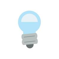 LED Blau Licht Lampe Birne Vektor bunt Symbol, isoliert