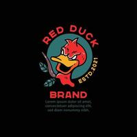 Ente Illustration Vintage für T-Shirt vektor