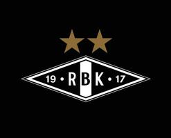 rosenborg bk klubb logotyp symbol Norge liga fotboll abstrakt design vektor illustration med svart bakgrund