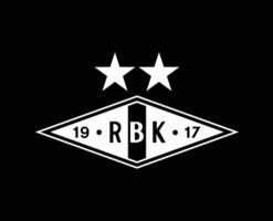 Rosenborg bk Verein Logo Symbol Weiß Norwegen Liga Fußball abstrakt Design Vektor Illustration mit schwarz Hintergrund