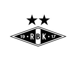 Rosenborg bk Verein Logo Symbol schwarz Norwegen Liga Fußball abstrakt Design Vektor Illustration