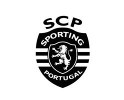 sportslig cp klubb logotyp symbol svart portugal liga fotboll abstrakt design vektor illustration