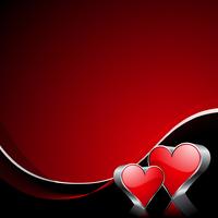 Valentinstagillustration mit glatten roten Herzen. vektor
