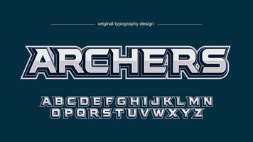 moderne Chrom-Sport-Gaming-Typografie vektor