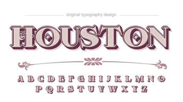 Vintage-Muster Retro ornamentale Typografie vektor