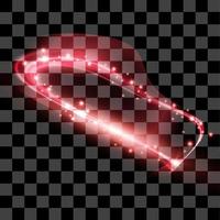 roter Lichteffekt spezielle abstrakte Linie Glühen Vektor isoliertes Element