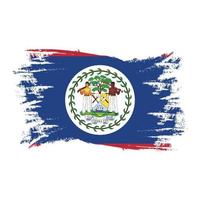 Belize-Flagge mit Aquarellpinsel-Stil-Design-Vektor vektor